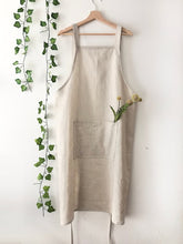 Load image into Gallery viewer, Personalised Logo Embroidered 100% Linen Pinafore Apron