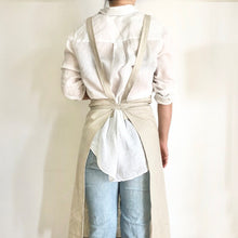 Load image into Gallery viewer, Personalised Logo Embroidered 100% Linen Pinafore Apron