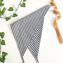 Load image into Gallery viewer, Cotton Gingham Hair Scarf, Triangle Head Scarf