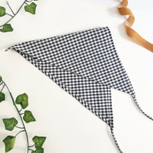 Load image into Gallery viewer, Cotton Gingham Hair Scarf, Triangle Head Scarf