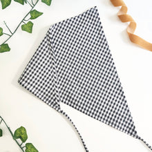 Load image into Gallery viewer, Cotton Gingham Hair Scarf, Triangle Head Scarf