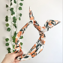 Load image into Gallery viewer, Peach Cotton Wire Headband
