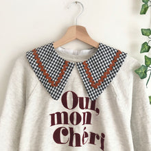 Load image into Gallery viewer, Gingham Cotton Pointy Collar- Rust