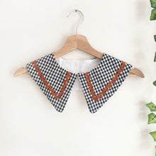 Load image into Gallery viewer, Gingham Cotton Pointy Collar- Rust