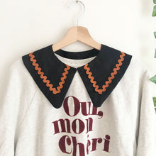 Load image into Gallery viewer, Black Cotton Pointy Collar