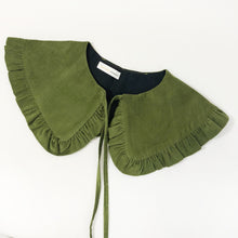 Load image into Gallery viewer, Olive Green Corduroy Cotton Detachable Collar