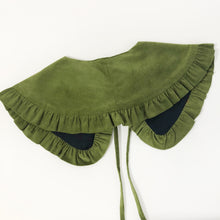 Load image into Gallery viewer, Olive Green Corduroy Cotton Detachable Collar
