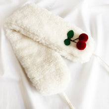 Load image into Gallery viewer, Cherry Drop Ear Warmer, Neck Warmer with Sherpa Lining