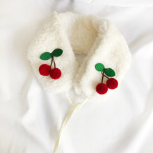 Load image into Gallery viewer, Cherry Drop Ear Warmer, Neck Warmer with Sherpa Lining