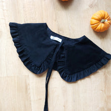Load image into Gallery viewer, Black Corduroy Cotton Detachable Collar