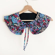Load image into Gallery viewer, Lavender Floral Print Cotton Removable Frill collar