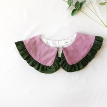 Load image into Gallery viewer, Lilac&Olive Green Corduroy Cotton Detachable Collar