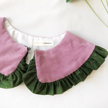 Load image into Gallery viewer, Lilac&Olive Green Corduroy Cotton Detachable Collar