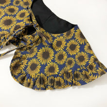 Load image into Gallery viewer, Sunflower Print Cotton Removable Frill collar