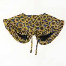 Load image into Gallery viewer, Sunflower Print Cotton Removable Frill collar