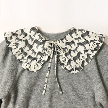 Load image into Gallery viewer, Zebra Print Cotton Removable Frill collar