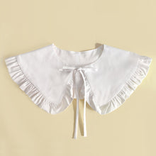 Load image into Gallery viewer, White Cotton Removable Frill collar - White