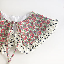 Load image into Gallery viewer, Spring Floral Print+Dot Frill Cotton Detachable Collar