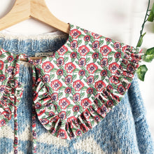 Load image into Gallery viewer, Spring Floral Print Frill Cotton Detachable Collar
