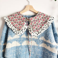 Load image into Gallery viewer, Spring Floral Print+Dot Frill Cotton Detachable Collar