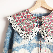 Load image into Gallery viewer, Spring Floral Print+Dot Frill Cotton Detachable Collar