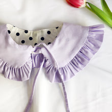 Load image into Gallery viewer, Kids Pastel Purple Cotton Detachable Collar