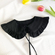Load image into Gallery viewer, Kids Black Cotton Detachable Collar
