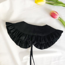 Load image into Gallery viewer, Kids Black Cotton Detachable Collar