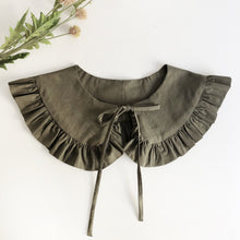 Load image into Gallery viewer, Khaki Cotton Removable Frill collar - Khaki