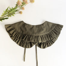 Load image into Gallery viewer, Khaki Cotton Removable Frill collar - Khaki