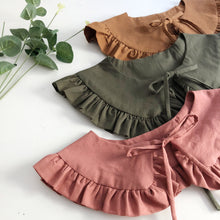 Load image into Gallery viewer, Khaki Cotton Removable Frill collar - Khaki