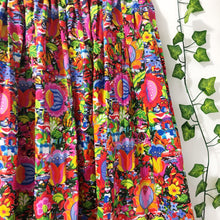 Load image into Gallery viewer, Vibrant Floral Print Cotton Midi Skirt