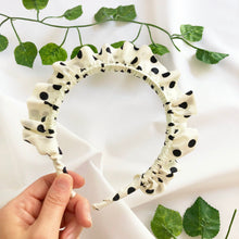 Load image into Gallery viewer, Polkadot Print Rouched headband

