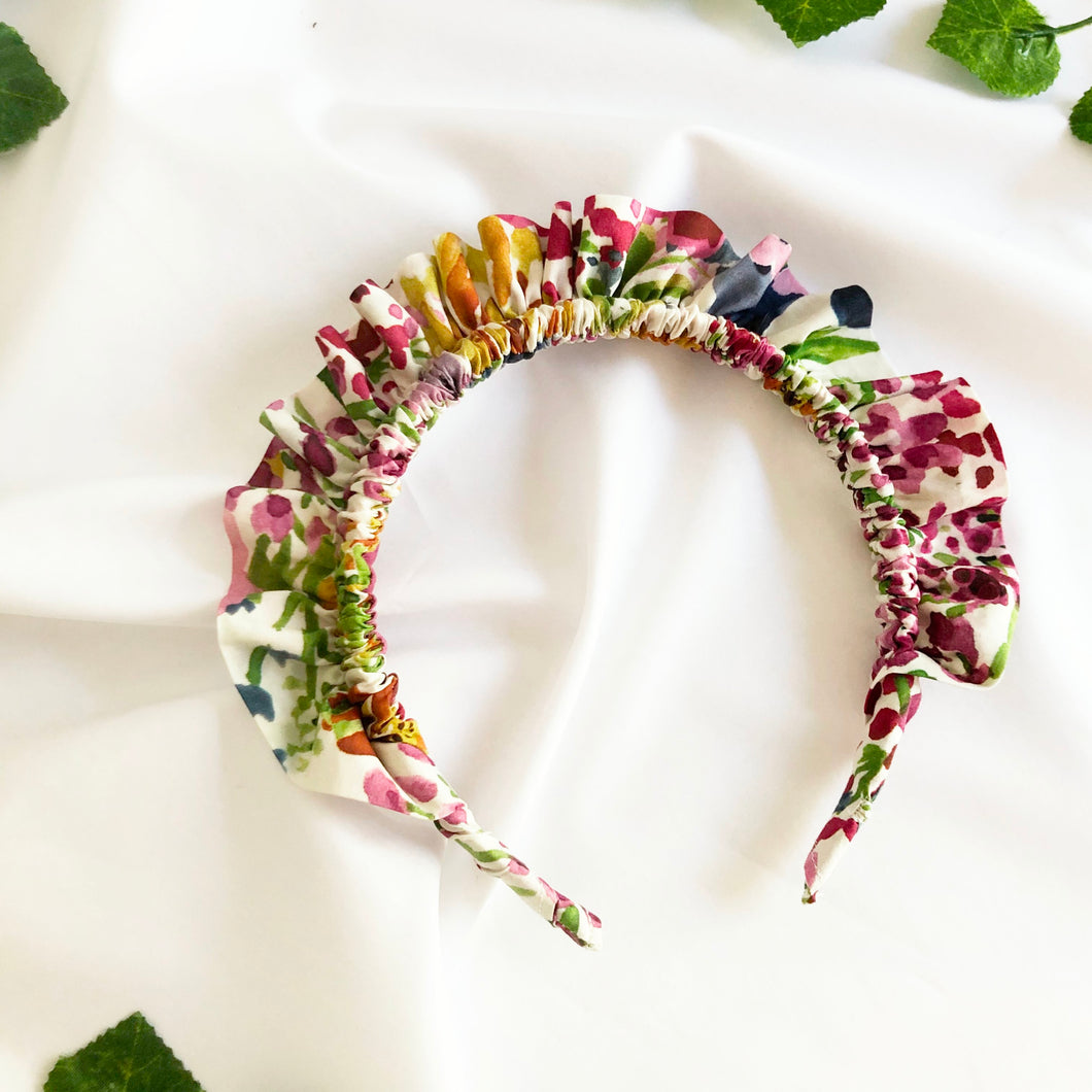 Floral Print Rouched headband