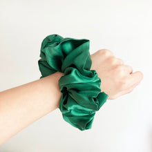 Load image into Gallery viewer, Green Silk Scrunchie