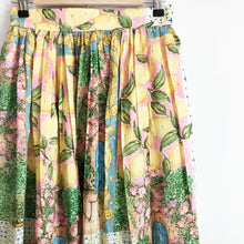 Load image into Gallery viewer, Lemon Garden Print Lurex Midi Skirt