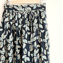 Load image into Gallery viewer, Printed Linen Midi Skirt - Navy