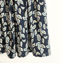 Load image into Gallery viewer, Printed Linen Midi Skirt - Navy