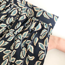 Load image into Gallery viewer, Printed Linen Midi Skirt - Navy
