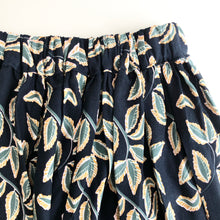 Load image into Gallery viewer, Printed Linen Midi Skirt - Navy