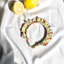 Load image into Gallery viewer, Yellow Floral Rouched headband