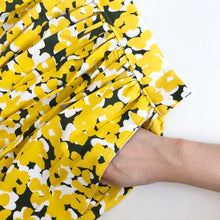 Load image into Gallery viewer, Yellow Floral Print Midi Skirt