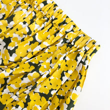 Load image into Gallery viewer, Yellow Floral Print Midi Skirt