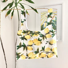 Load image into Gallery viewer, Lemon Print Reusable Shopping Bag