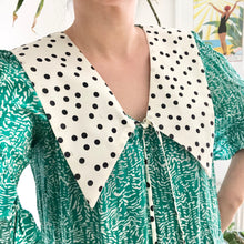 Load image into Gallery viewer, Rust Gingham Cotton Removable Collar, Sailor Collar