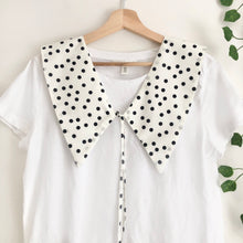 Load image into Gallery viewer, Polkadot Print Cotton Removable Collar, Sailor Collar