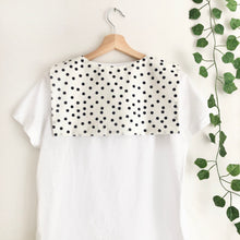 Load image into Gallery viewer, Polkadot Print Cotton Removable Collar, Sailor Collar