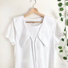 Load image into Gallery viewer, White Cotton Poplin Removable Collar, Sailor Collar