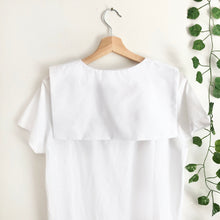 Load image into Gallery viewer, White Cotton Poplin Removable Collar, Sailor Collar
