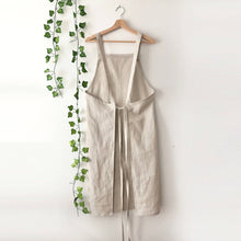 Load image into Gallery viewer, Personalised Natural 100% Linen Pinafore Apron